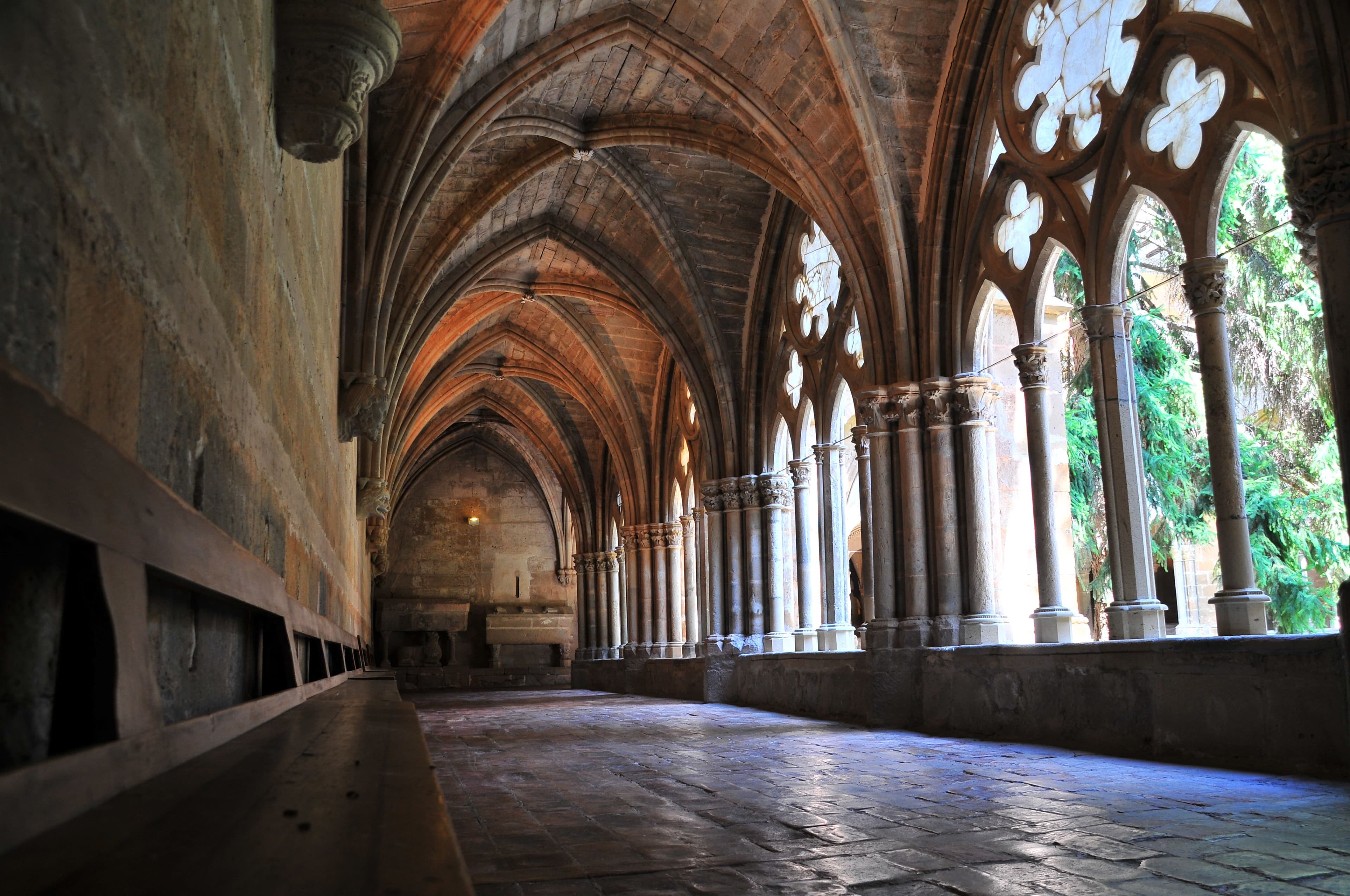 A vaulted church cloister